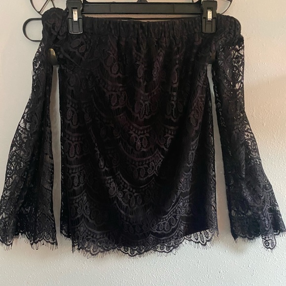 Lace Off the Shoulder Top - Picture 2 of 2